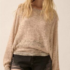 Promesa Feels So Good Burnout Knit Dolman-Sleeve Sweater